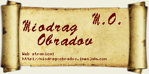 Miodrag Obradov vizit kartica